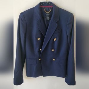 J Crew Navy Blue Double Breasted Blazer